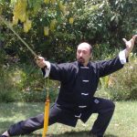 SIFU ALDO IN TAI CHI SWORD POSTURE